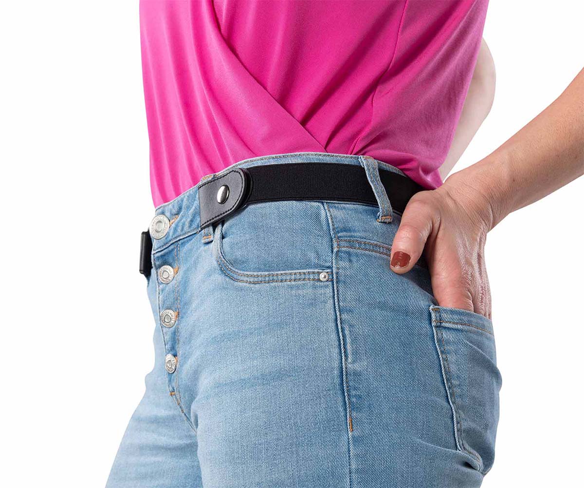 HappyStrappy.® zwarte elastische riem