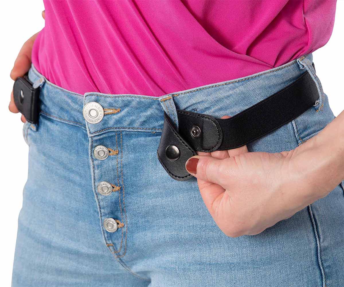 HappyStrappy.® zwarte elastische riem