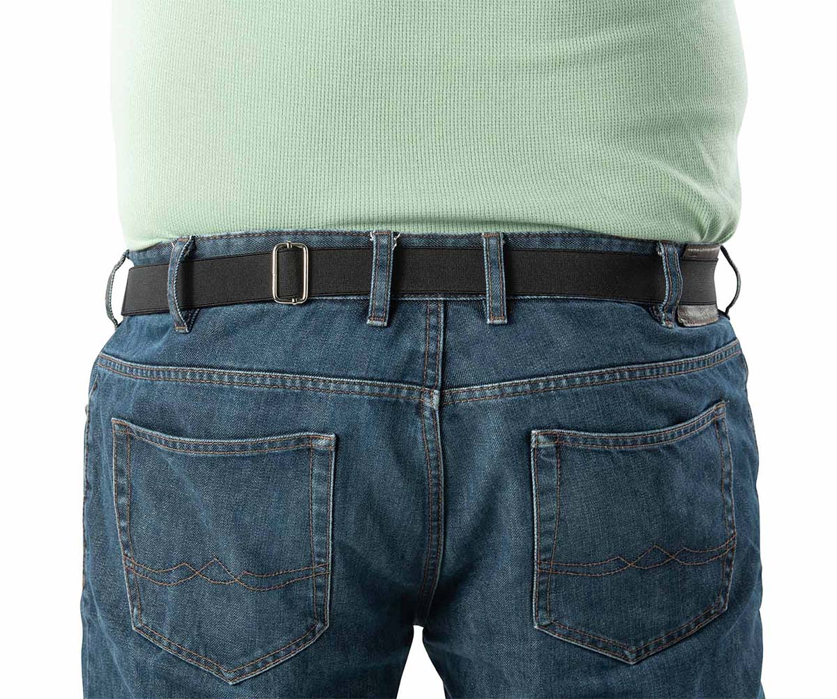 HappyStrappy.® zwarte elastische riem